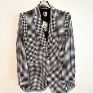 Anne Klein Houndstooth Lined Blazer Women's ** NWT **